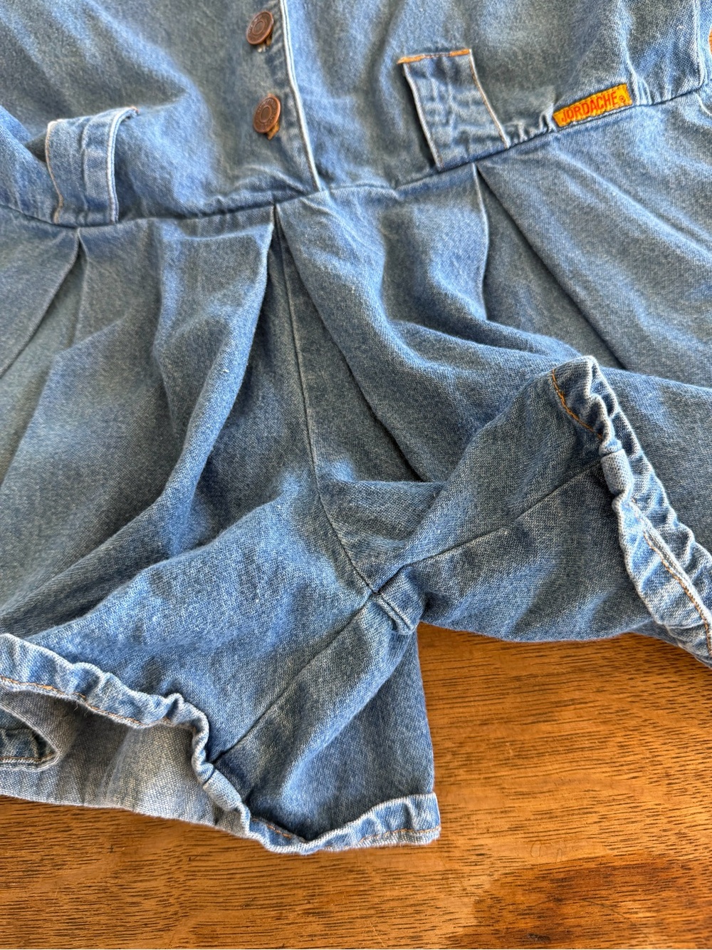 Vintage Jordache Blue Denim Sleeveless Romper - Picture 2 of 9